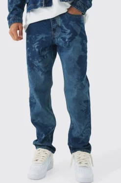 Renaissance Laser Print Denim Set | BoohooMAN UK