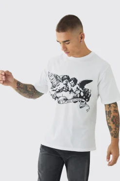 Renaissance Print T-Shirt | BoohooMAN UK