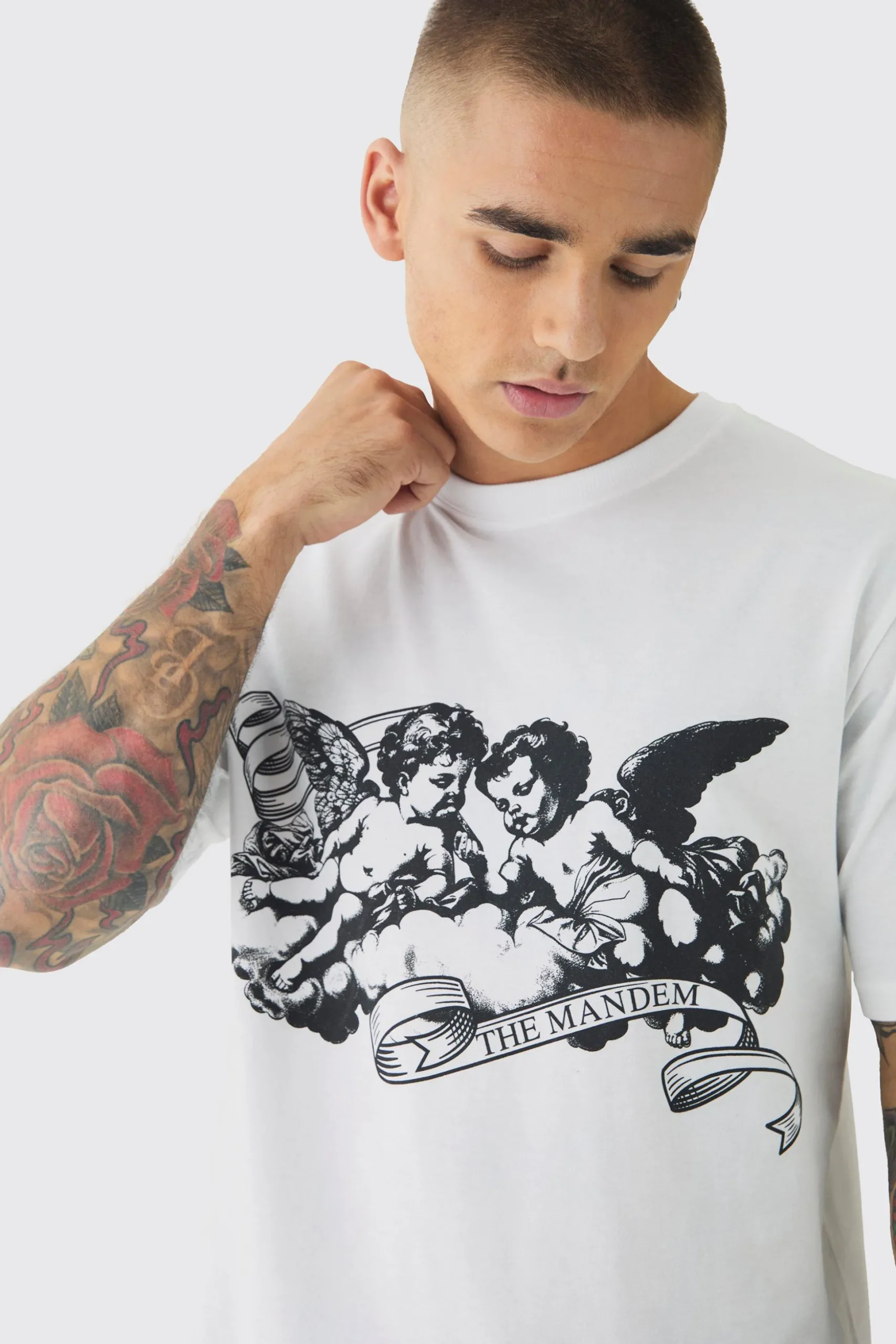 Renaissance Print T-Shirt | BoohooMAN UK