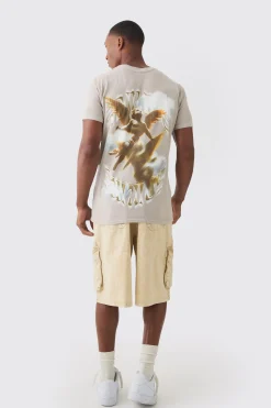 Renaissance Print Wash T-shirt | BoohooMAN UK