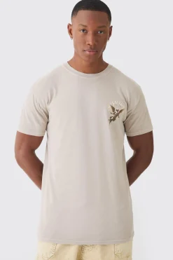 Renaissance Print Wash T-shirt | BoohooMAN UK