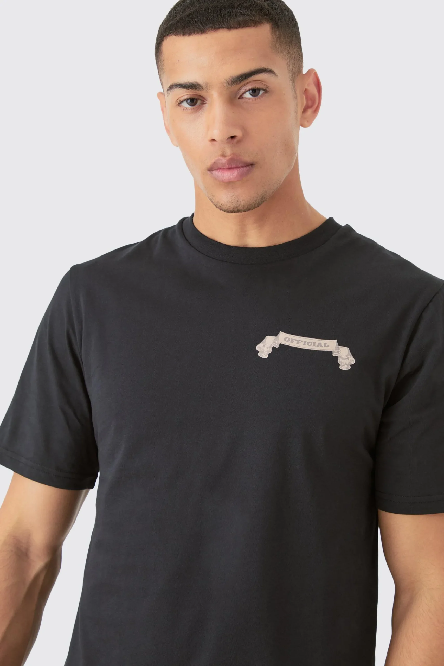 Resort Printed Regular Fit T-shirt | BoohooMAN UK