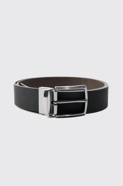Reversible Belt In Brown | BoohooMAN UK