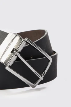 Reversible Belt In Brown | BoohooMAN UK