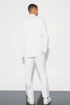 Rhinestone Embellished Slim Fit Suit Trousers | BoohooMAN UK