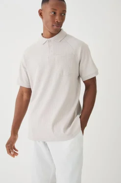 Rib Jersey Pocket Polo | BoohooMAN UK