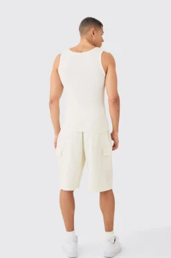Ribbed Muscle Fit Vest | BoohooMAN UK
