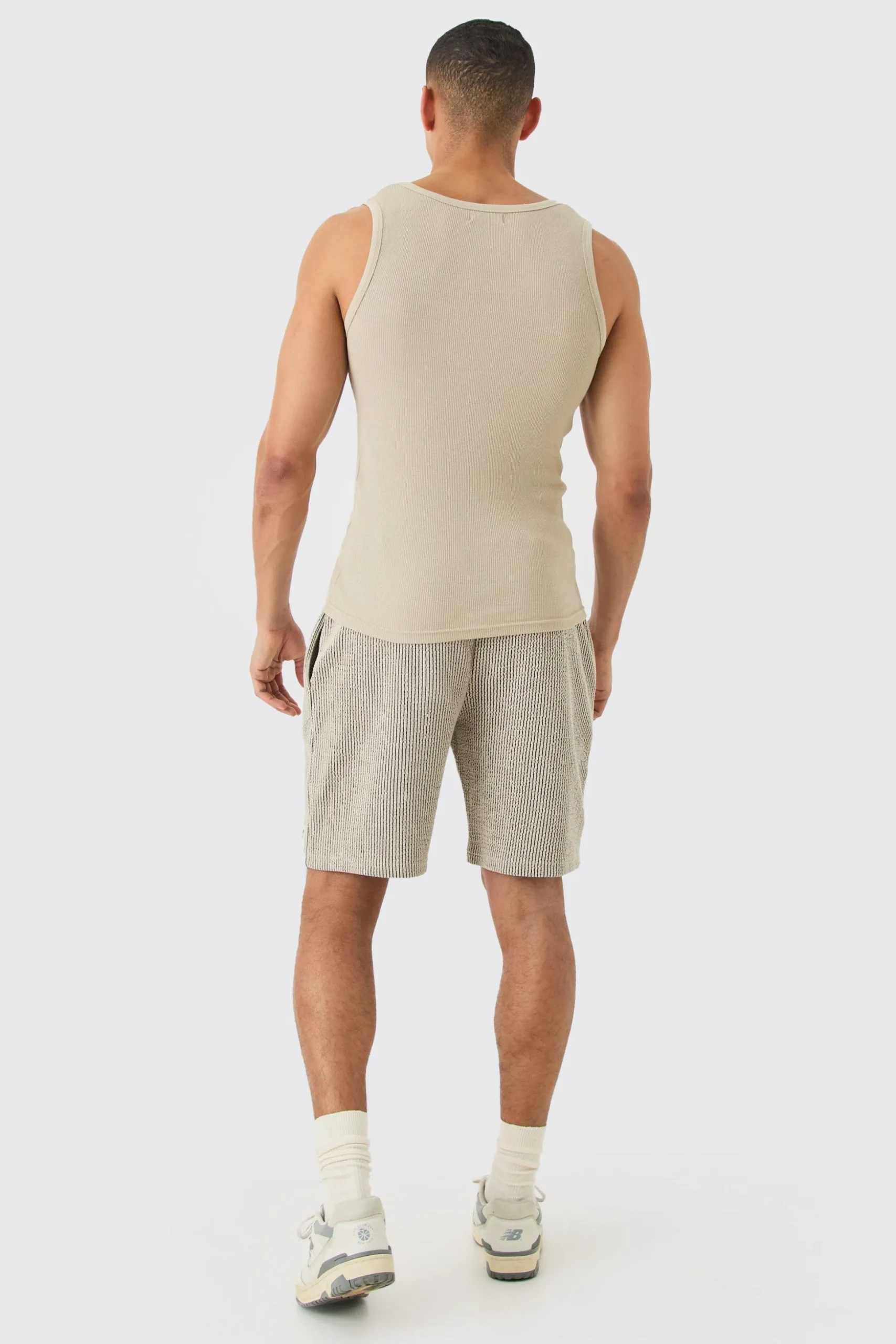 Ribbed Muscle Fit Vest | BoohooMAN UK