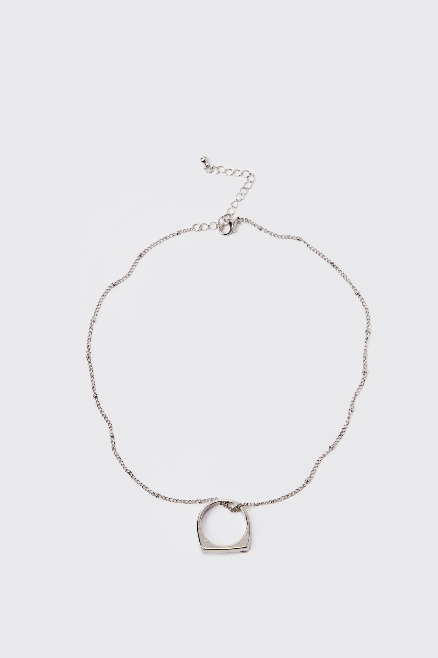 Ring Pendant Necklace | BoohooMAN UK