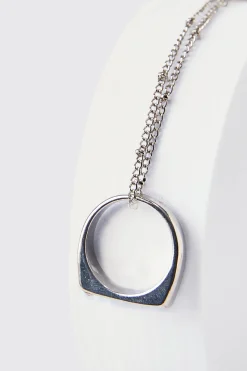 Ring Pendant Necklace | BoohooMAN UK