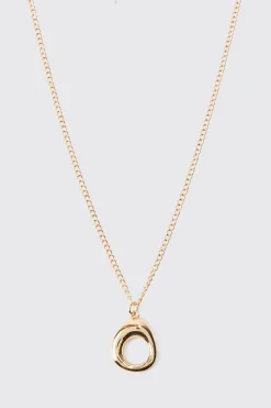 Ring Pendant Necklace | BoohooMAN UK