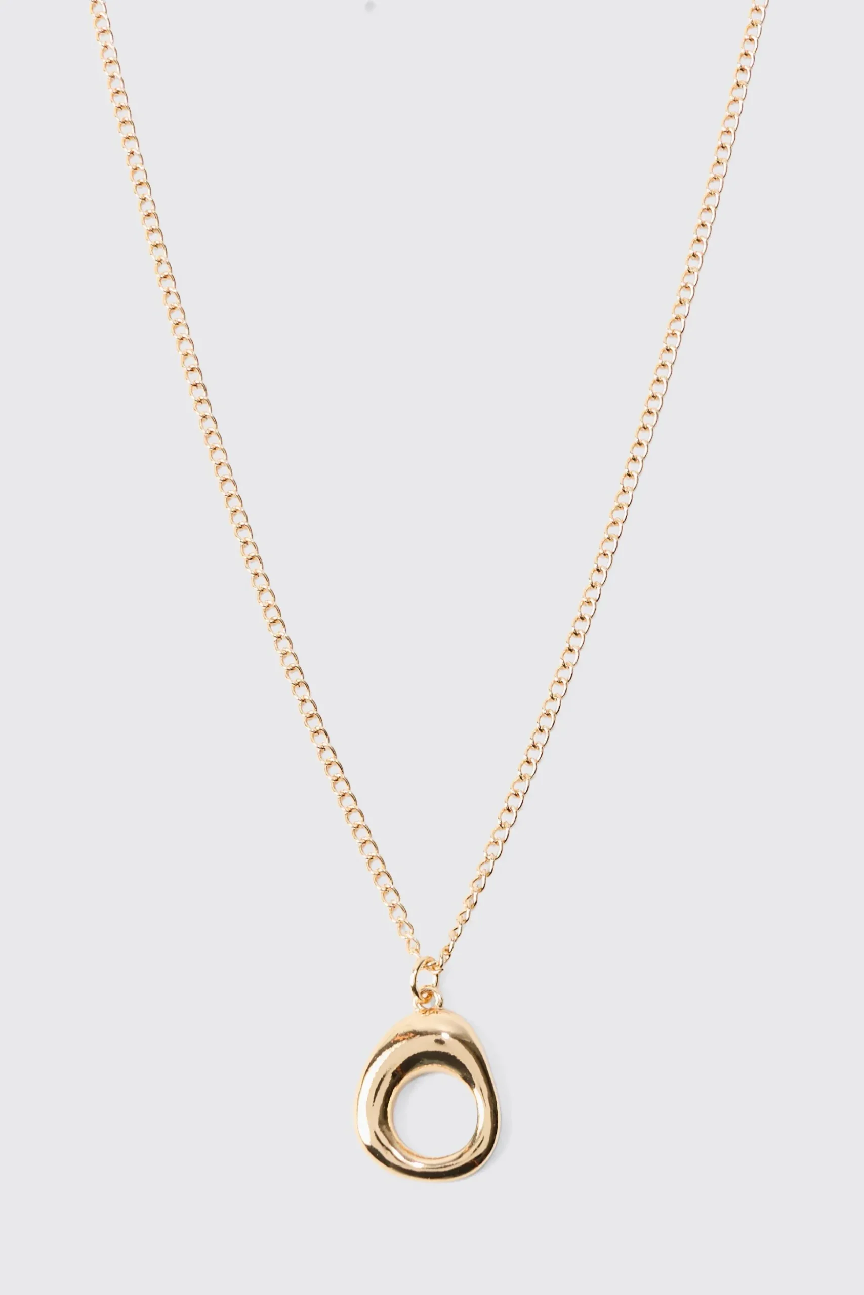 Ring Pendant Necklace | BoohooMAN UK