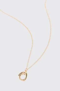 Ring Pendant Necklace | BoohooMAN UK