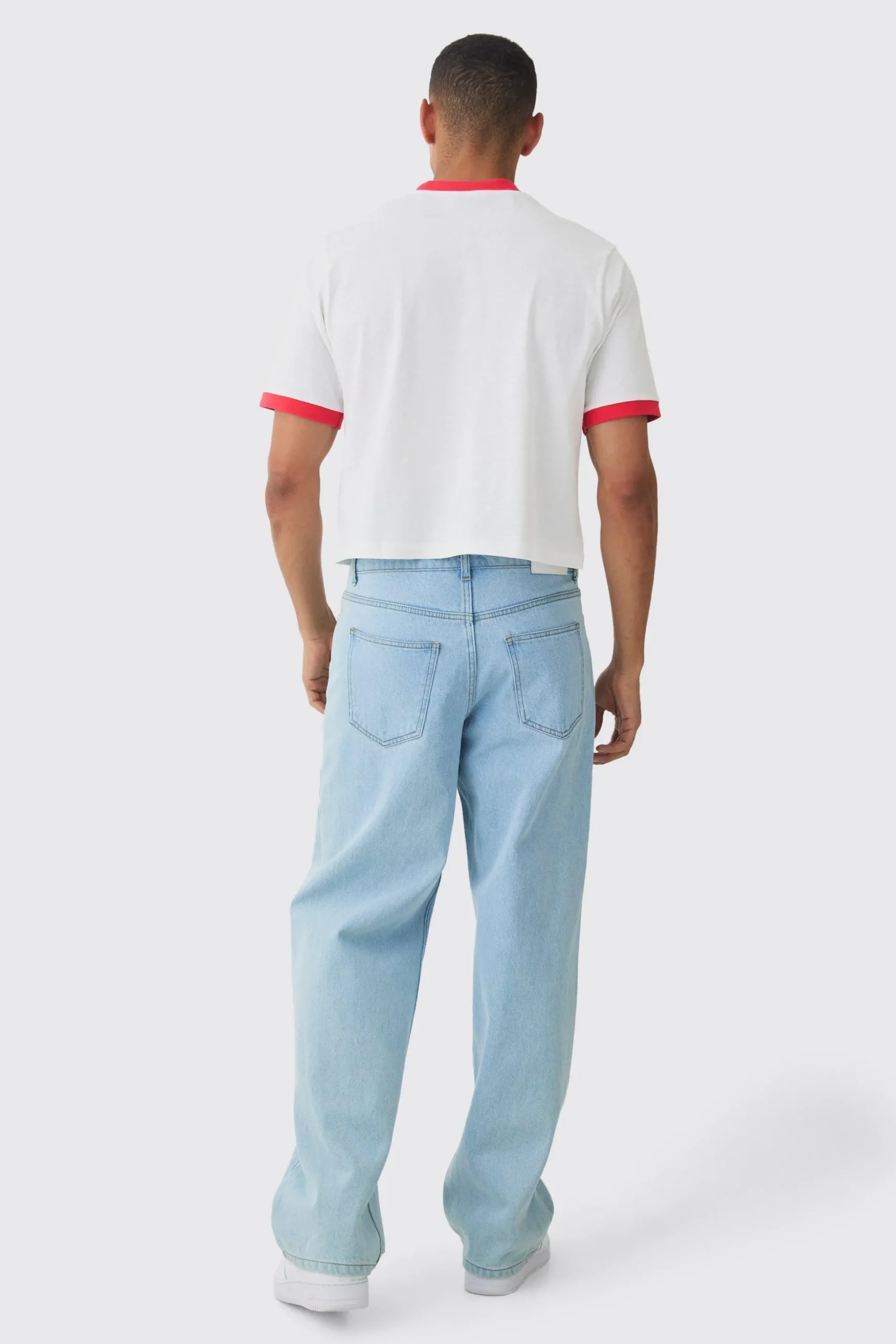 Ringer Neck Baby T-shirt | BoohooMAN UK