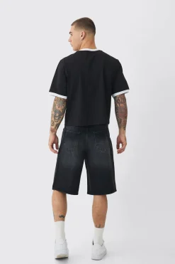 Ringer Neck Baby T-shirt | BoohooMAN UK