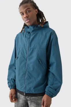 Ripstop Hooded Windbreaker | BoohooMAN UK