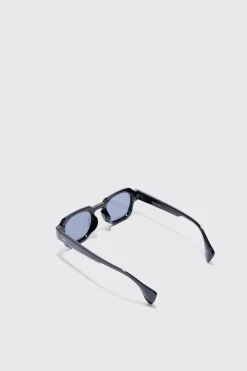 Round Plastic Sunglasses | BoohooMAN UK