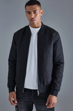 Ruched Effect Bomber Jacket | BoohooMAN UK