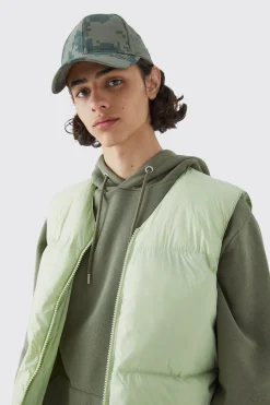 Sheen Quilted Nylon Gilet | BoohooMAN UK