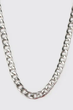 Short Length Plain Chain Necklace | BoohooMAN UK