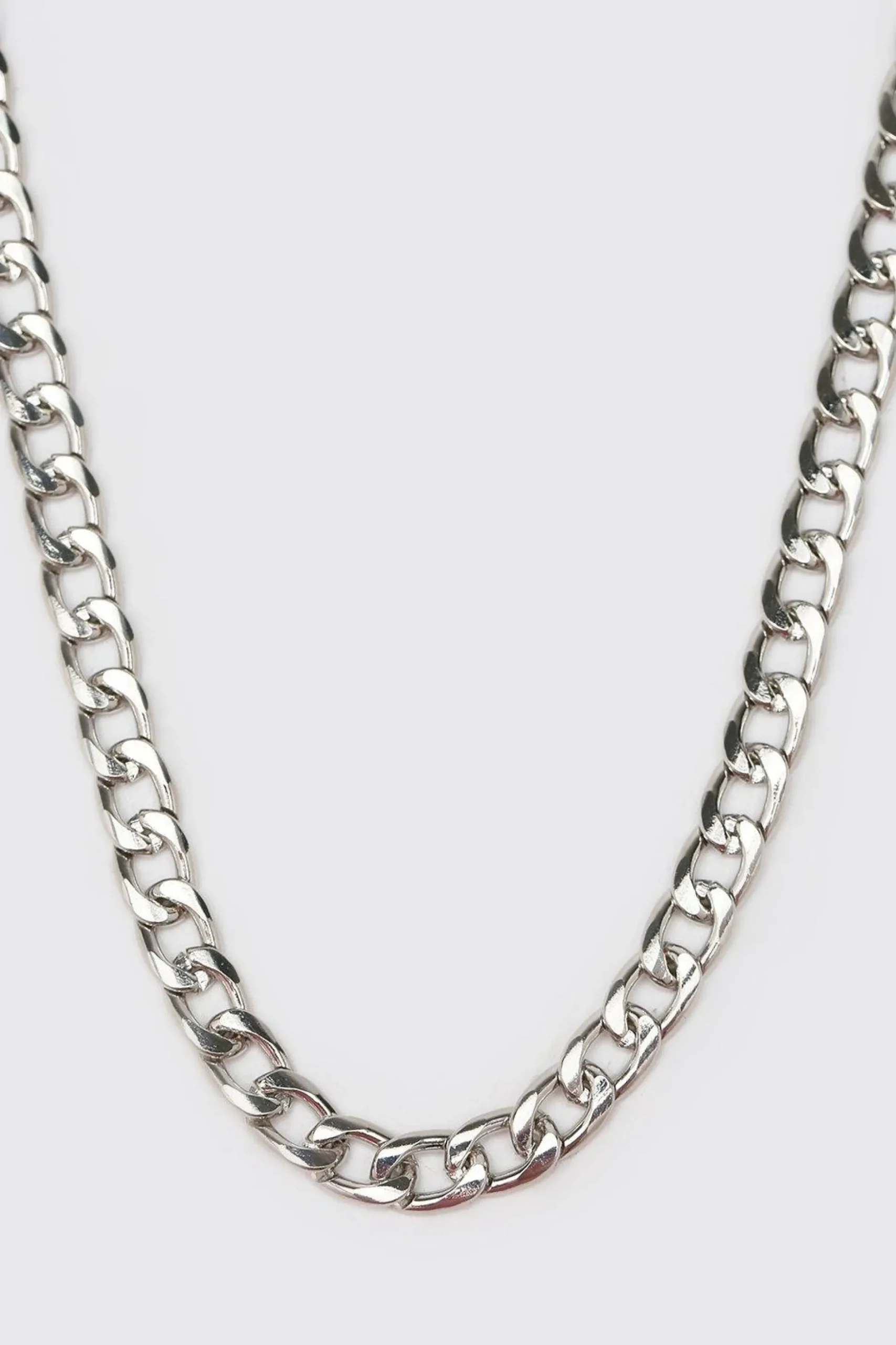 Short Length Plain Chain Necklace | BoohooMAN UK