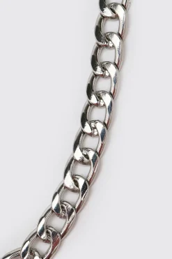 Short Length Plain Chain Necklace | BoohooMAN UK