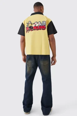 Short Sleeve Boxy Poplin Bowling Homme Shirt | BoohooMAN UK