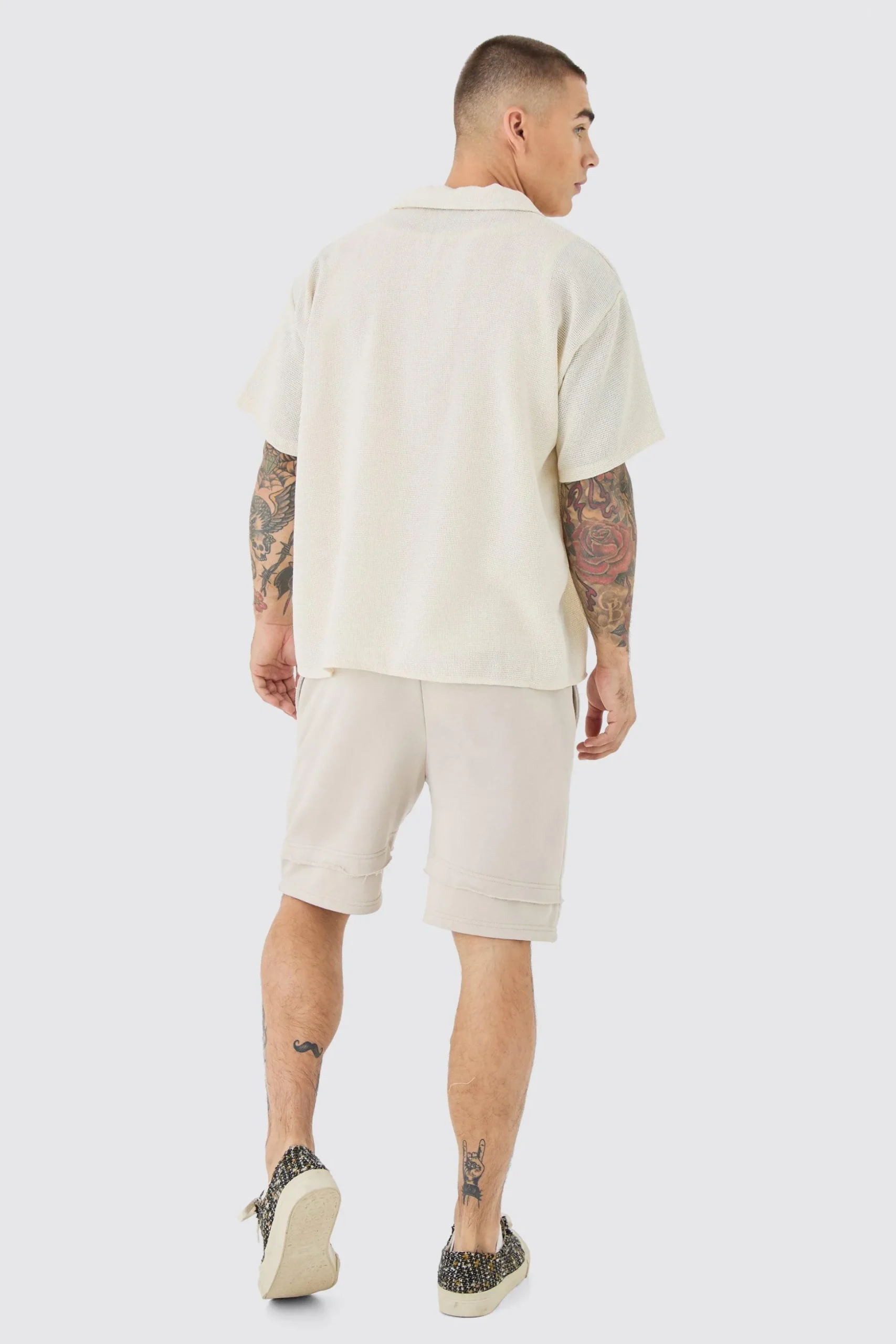 Short Sleeve Boxy Textured Shirt | BoohooMAN UK