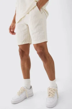 Short Sleeve Boxy Textured Set | BoohooMAN UK