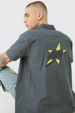 Short Sleeve Concealed Placket Moto Poplin Shirt | BoohooMAN UK