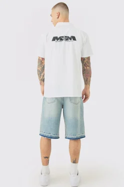 Short Sleeve Concealed Placket Moto Poplin Shirt | BoohooMAN UK