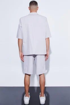 Short Sleeve Oversized Single Breasted Suit | BoohooMAN UK