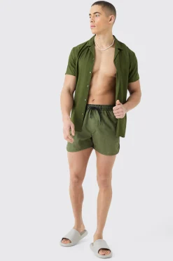 Short Sleeve Shirt & Swim Set | BoohooMAN UK