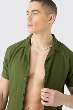 Short Sleeve Shirt & Swim Set | BoohooMAN UK
