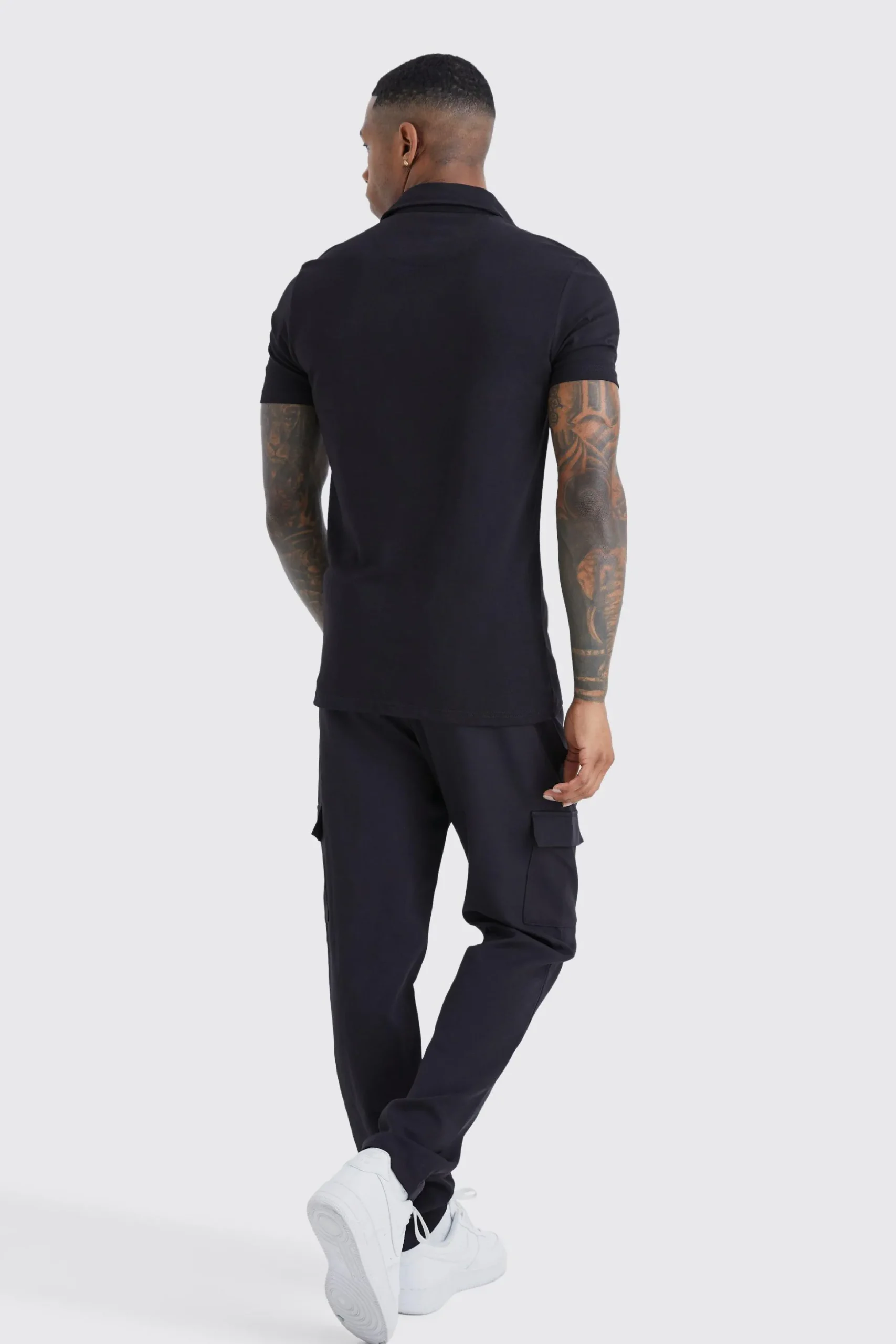 Short Sleeve Stretch Fit Jersey Shirt | BoohooMAN UK