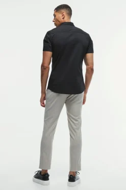 Short Sleeve Stretch Fit Shirt | BoohooMAN UK