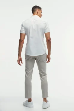Short Sleeve Stretch Fit Shirt | BoohooMAN UK