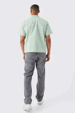 Short Sleeve Teflon Boxy Shirt | BoohooMAN UK