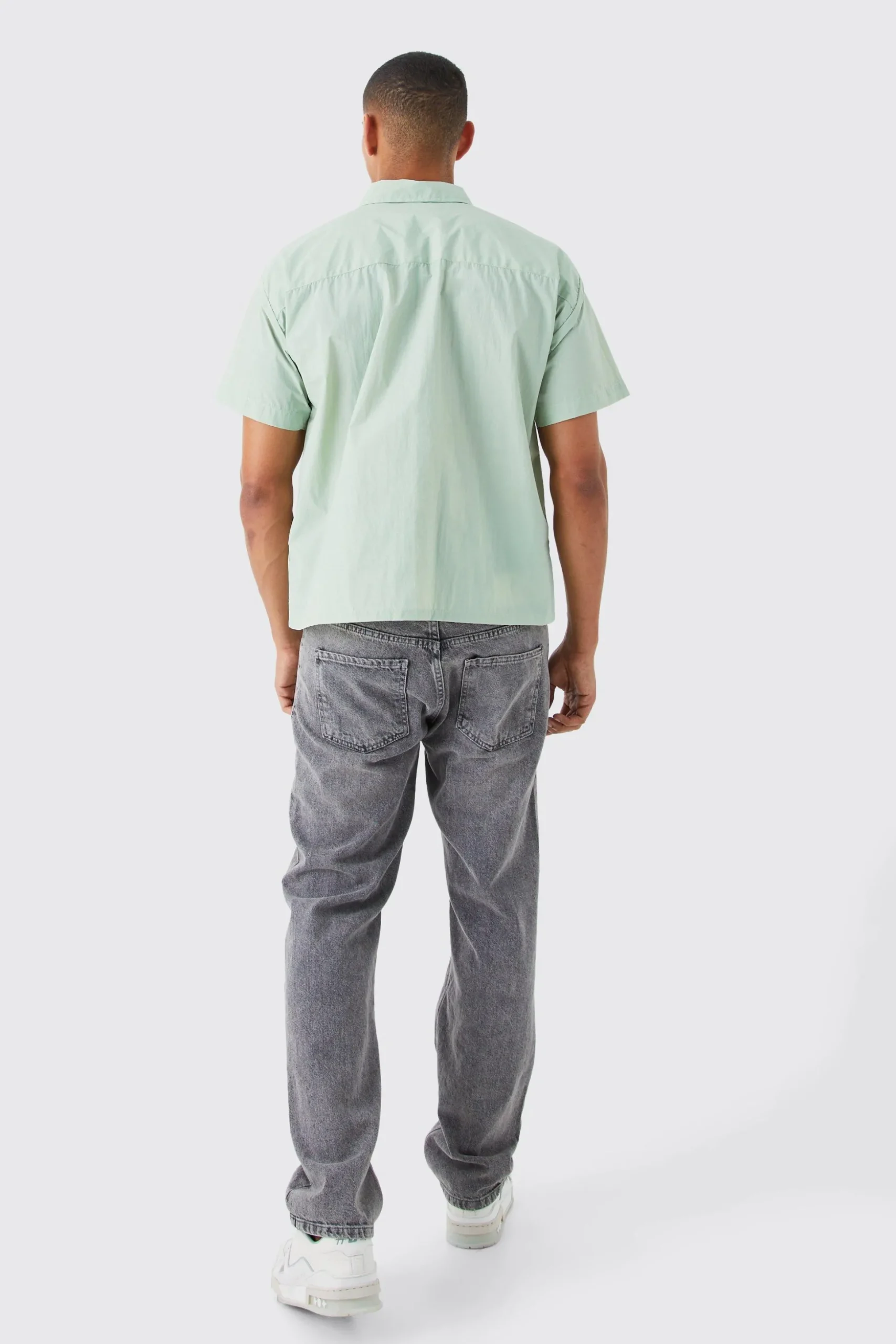 Short Sleeve Teflon Boxy Shirt | BoohooMAN UK