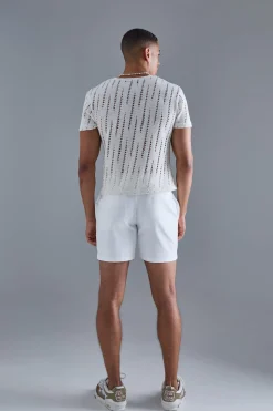 Shrunken Boxy Extreme Distressed T-shirt | BoohooMAN UK