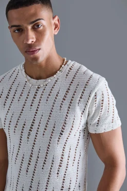 Shrunken Boxy Extreme Distressed T-shirt | BoohooMAN UK