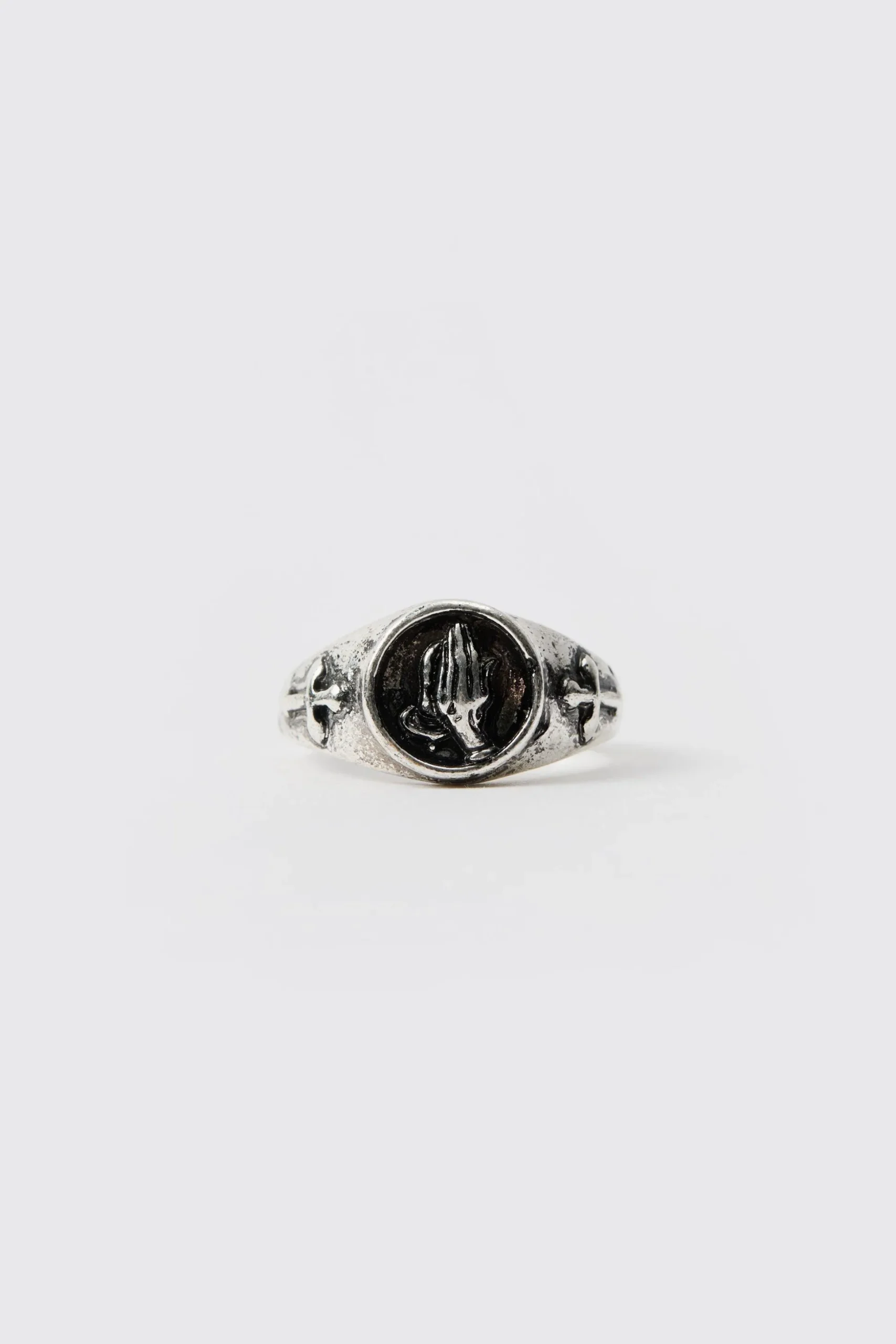 Signet Ring In Silver | BoohooMAN UK