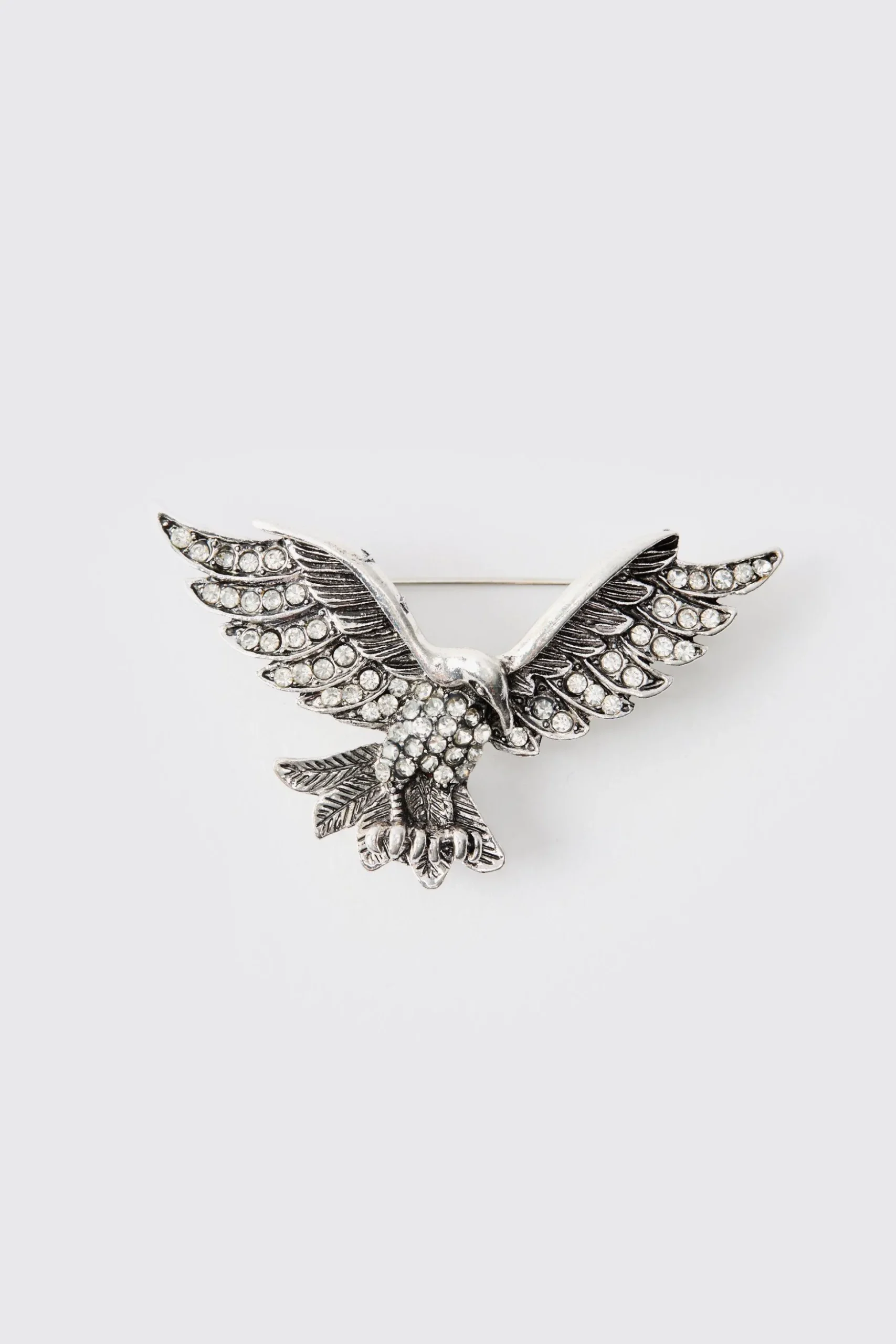 Silver Eagle Brooch | BoohooMAN UK