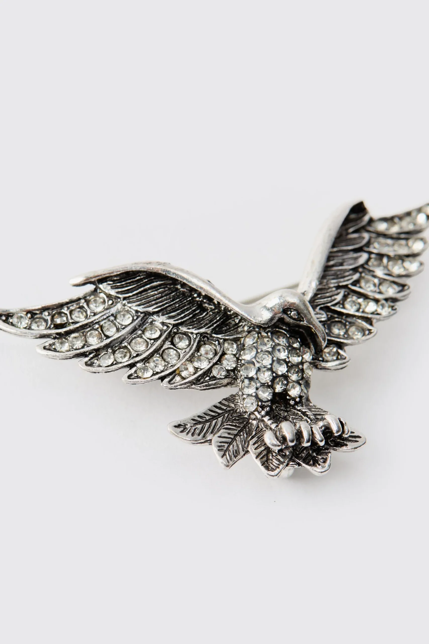 Silver Eagle Brooch | BoohooMAN UK