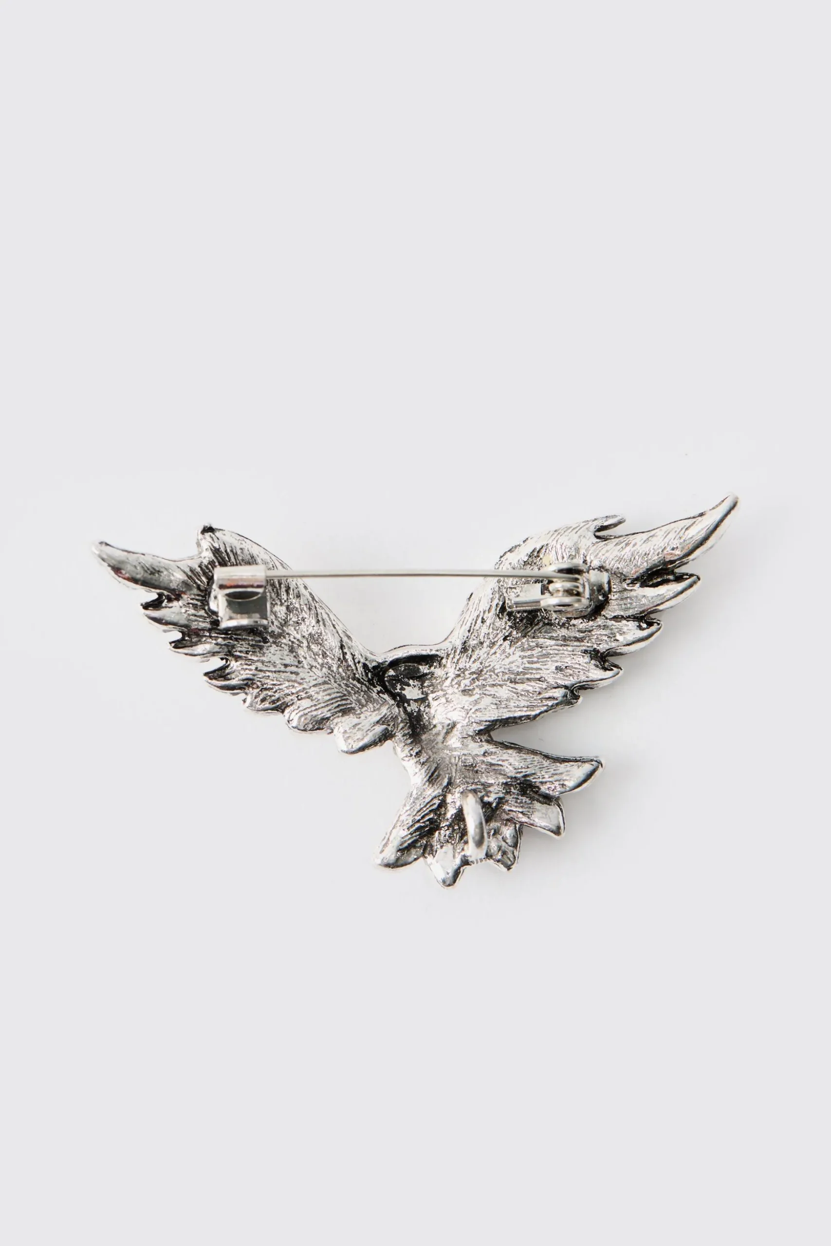 Silver Eagle Brooch | BoohooMAN UK