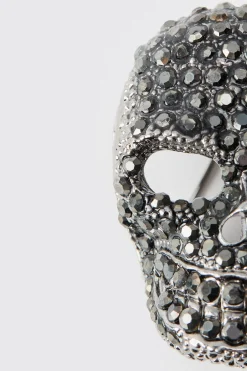 Silver Skull Brooch | BoohooMAN UK