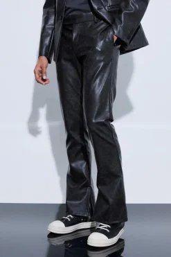 Single Breasted Cut Out Pu Suit | BoohooMAN UK