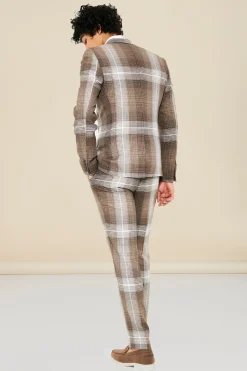 Single Breasted Skinny Check Suit Jacket | BoohooMAN UK
