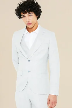 Single Breasted Skinny Textured Suit Jacket | BoohooMAN UK