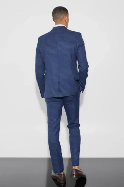 Single Breasted Slim Check Suit Jacket | BoohooMAN UK